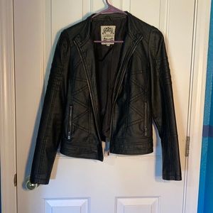 Black leather jacket